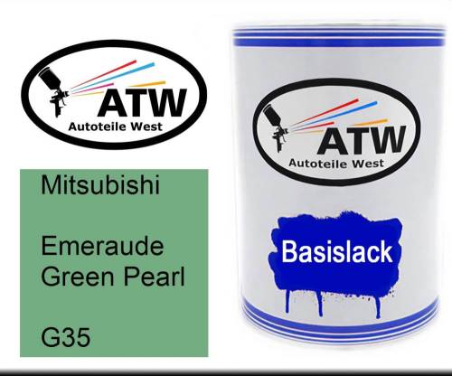 Mitsubishi, Emeraude Green Pearl, G35: 500ml Lackdose, von ATW Autoteile West.